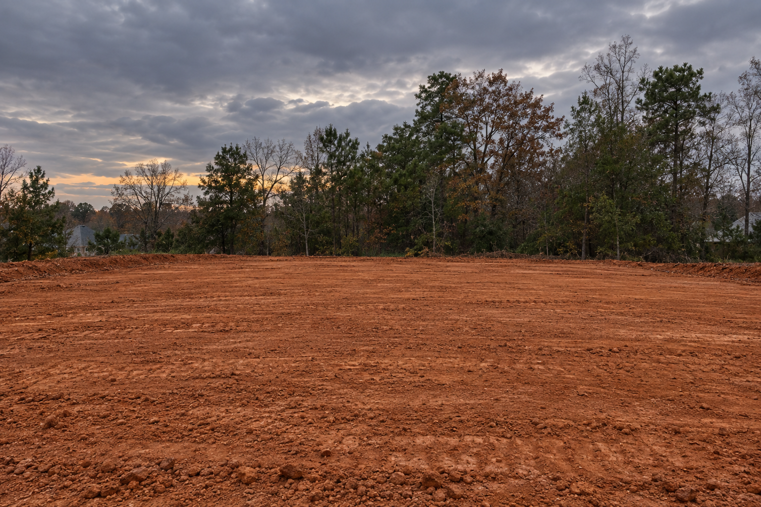 graded building lot in Lewisville ready for construction