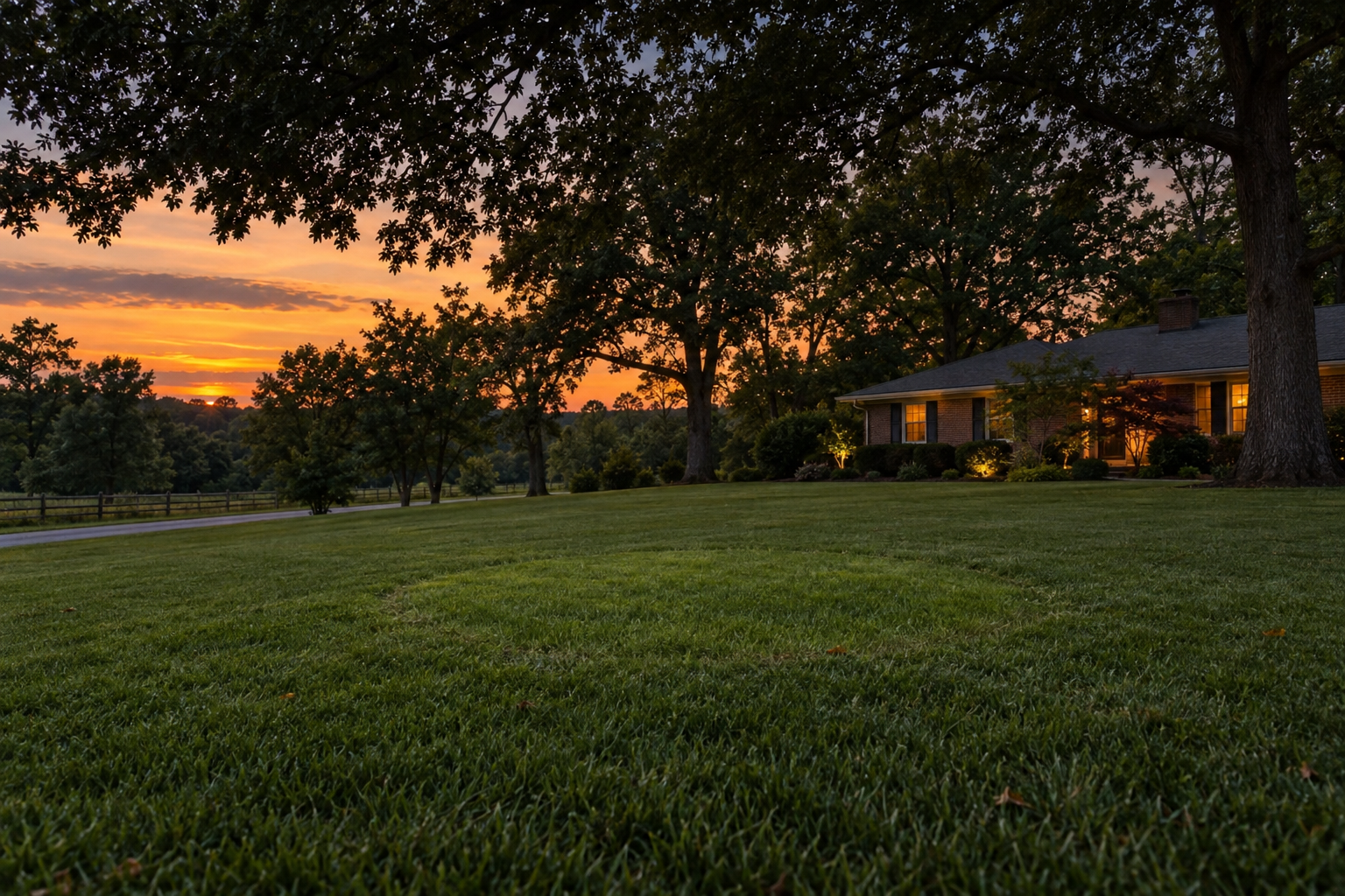 level Bethania lawn where an old tree once stood