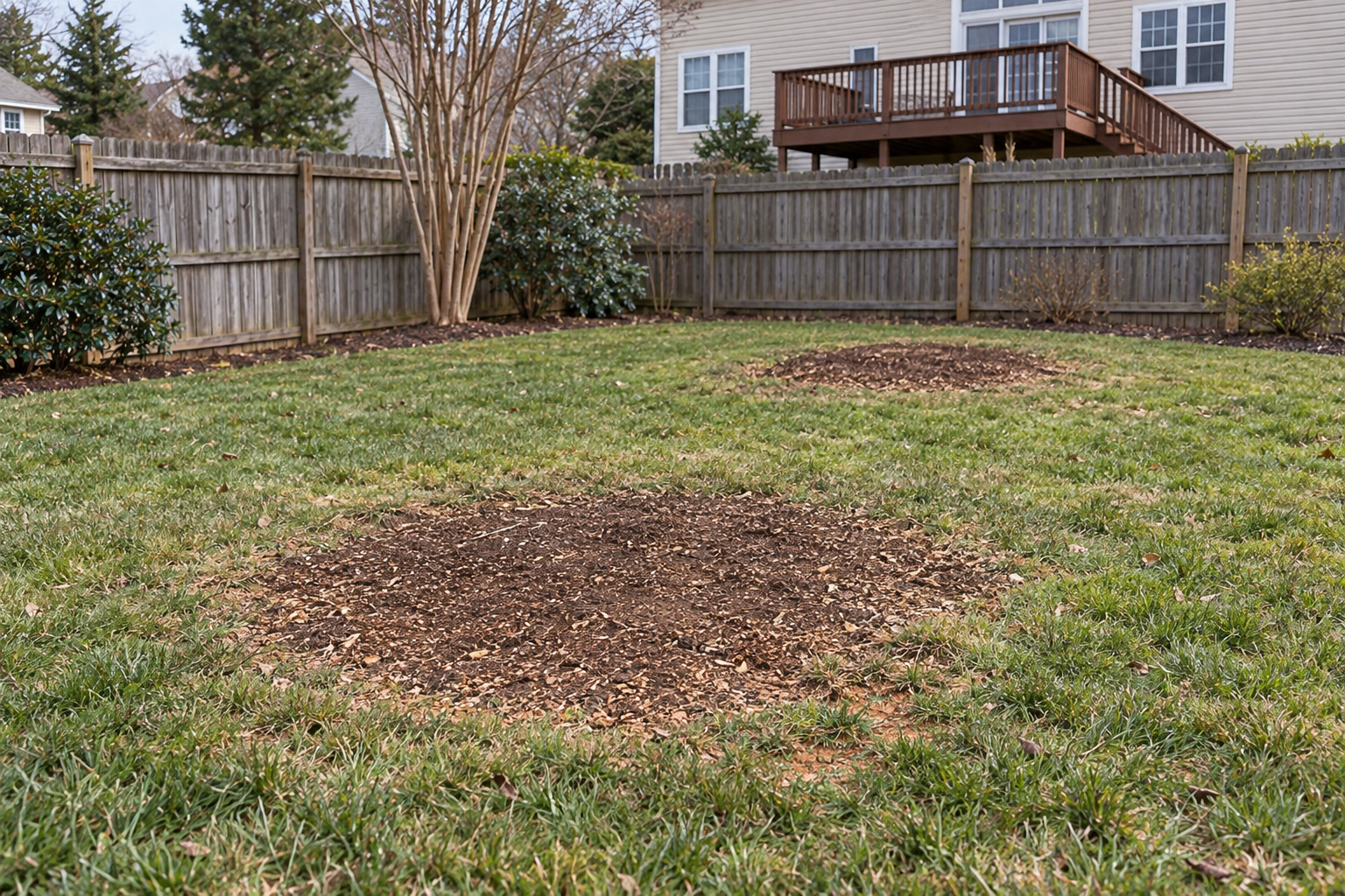tree stump ground level with turf in Kernersville